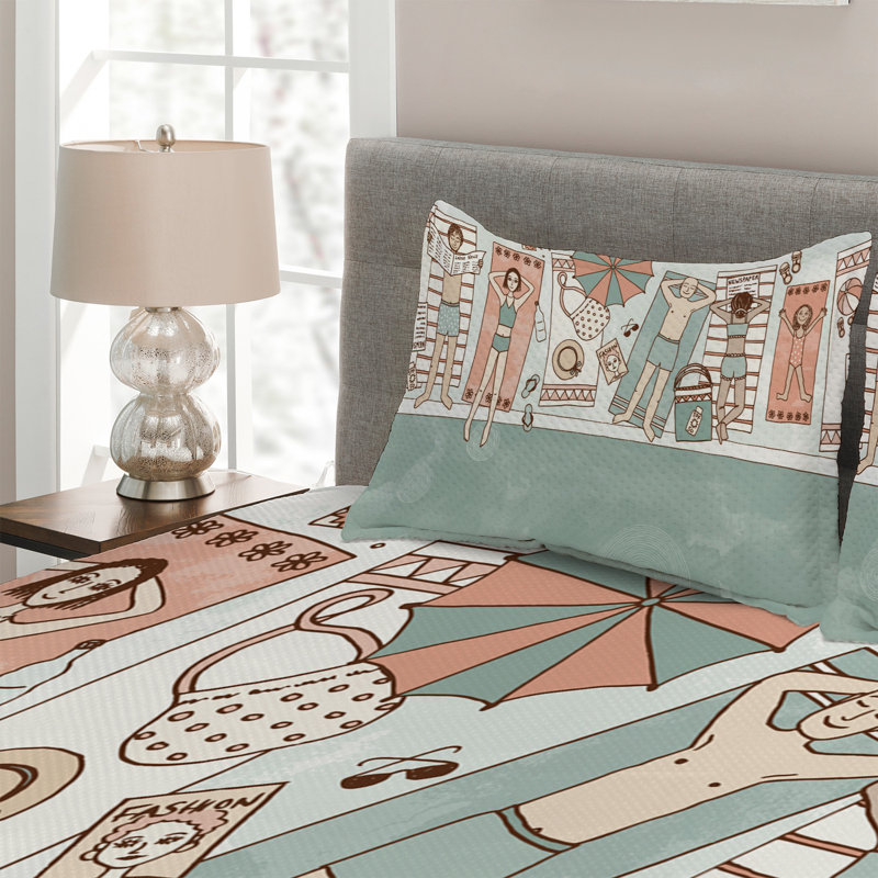 2 Piece Coverlet Set, King Bedspread + 2 Shams
