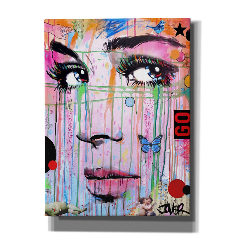 «Go» par Loui Jover, art mural sur toile, H 54 po x l 40 po x P 1,5 po