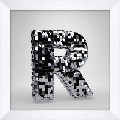 Disco Letter R Framed Photographic Print