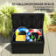 Boîte de rangement d'extérieur 70 po avec poignées, 70 gallons, noir