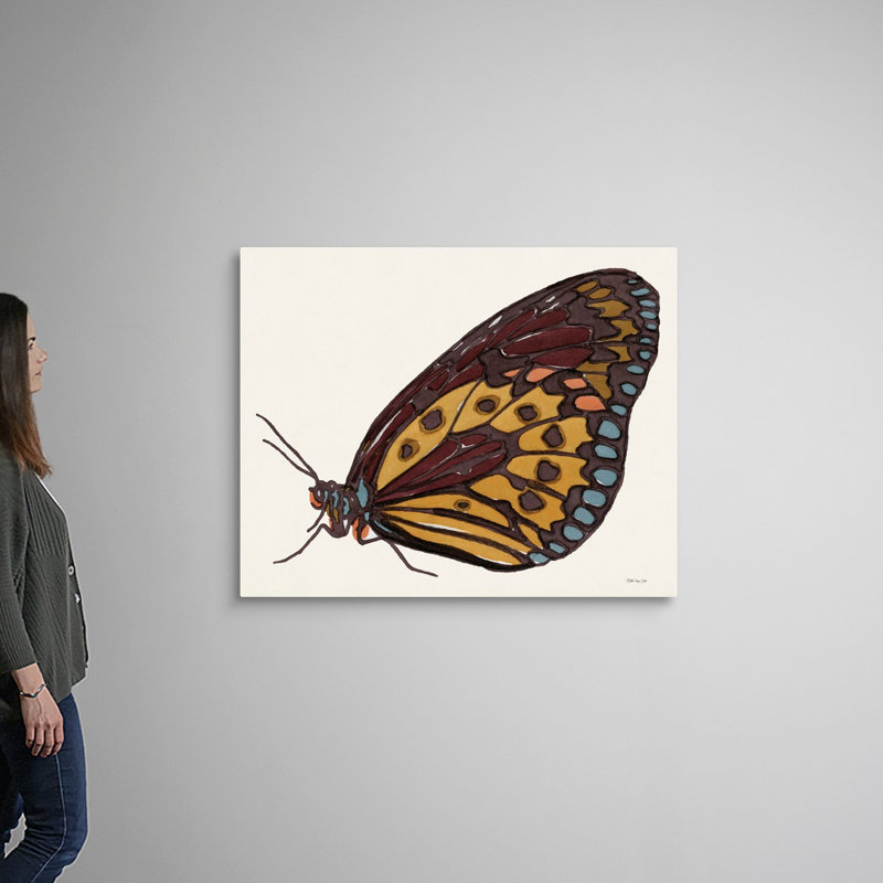«Papillon 5» par Studio Stellar Design - reproduction d'art sur toile, Toile tendue, H 36 po x l 45 po x P 1 po