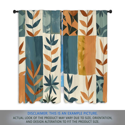 Rideaux à motifs et rideaux à motifs géométriques - 2 panneaux
