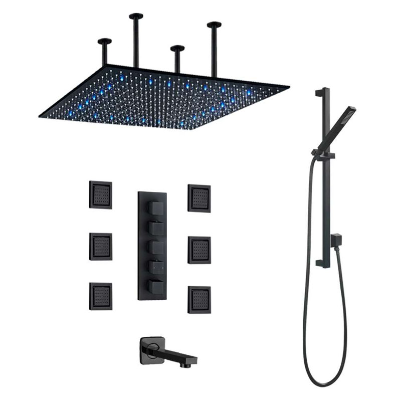 Système de douche à pluie à fixation au plafond 24 po Fontana Marche