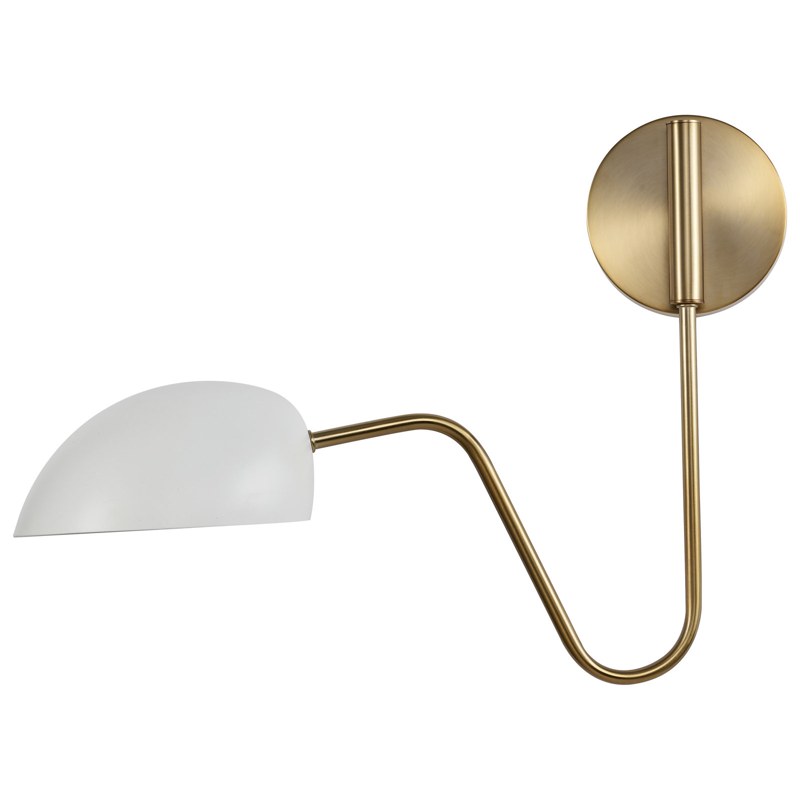 Judson Single Light Dimmable Swing Arm Sconce, Matte White