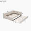 Lit plateforme tapissier avec port USB et lit gigogne simple-138895277