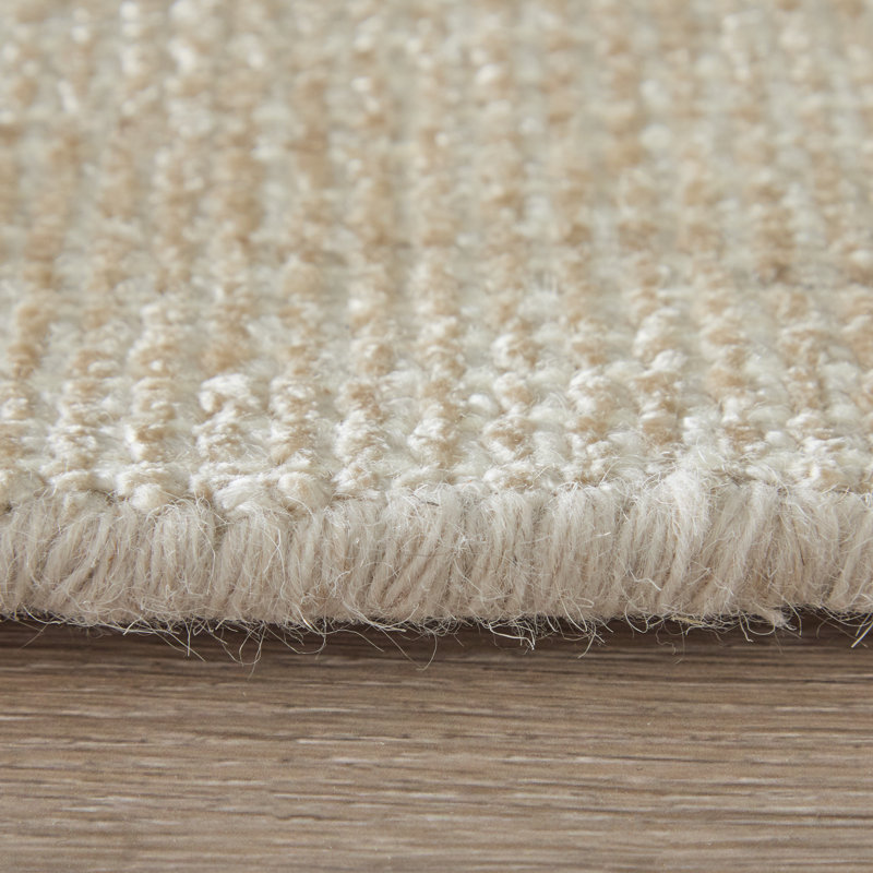 Tapis moderne uni Fleetwood, Rectangle de 5 pi x 8 pi, Beige