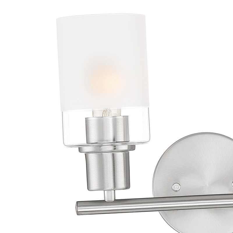 Éclairage pour meuble-lavabo à intensité variable Amierah, Nickel brossé, 4 lumières