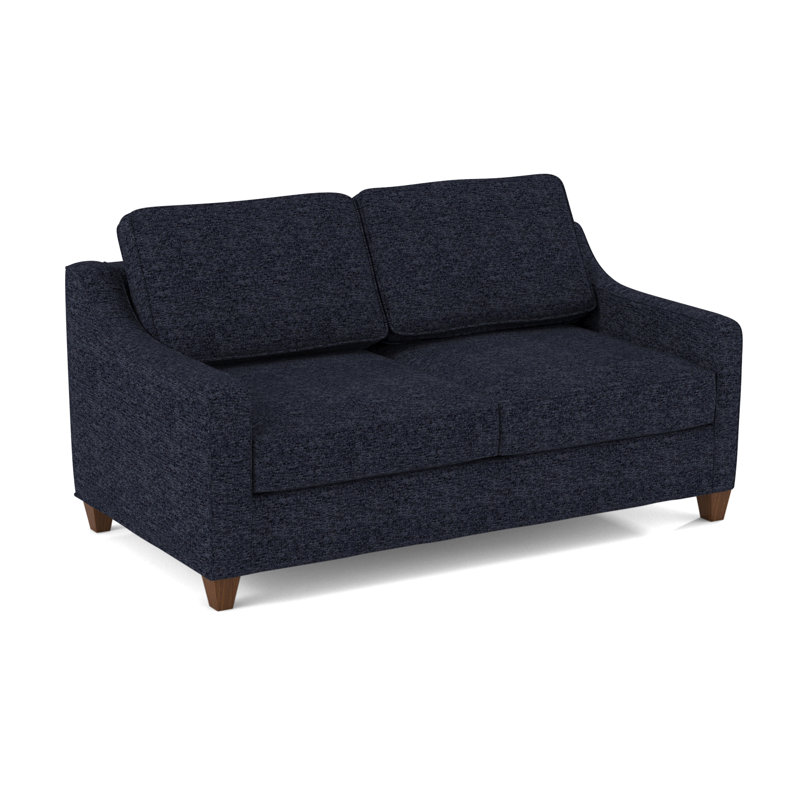 Clark 74" Square Arm Sofa Bed with Reversible Cushions, Montana Walnut, Hybrid, Antic Cinder
