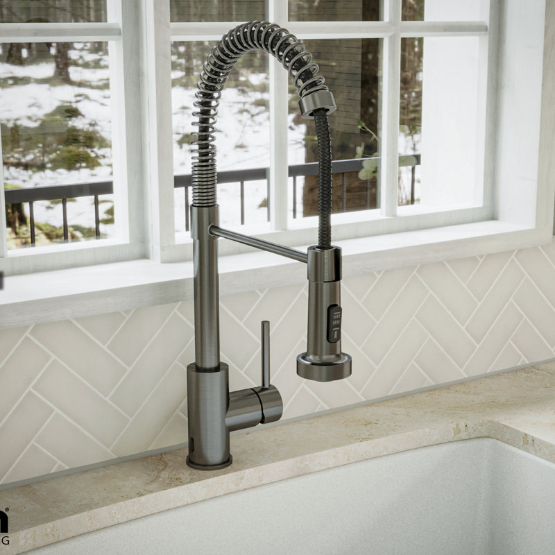 Karran Loxton Pull Down Touchless Kitchen Faucet, Satin Black
