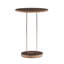 Plateau en métal 15,71 po, bronze antique, table d'appoint ronde, piédestal unique, ovale ouvert
