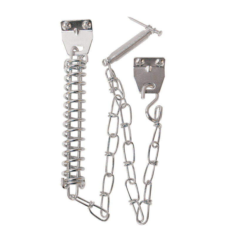 Prime-Line Door Protector Chain and Spring, Zinc Plated (Single Pack)