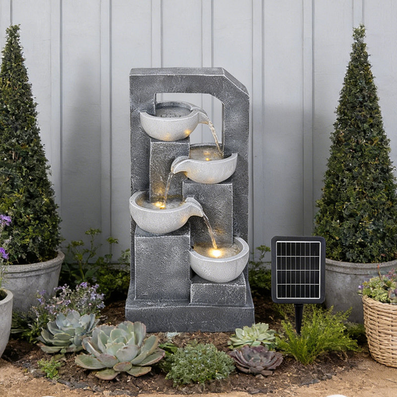 Outdoor Floor Fountain with Lights
