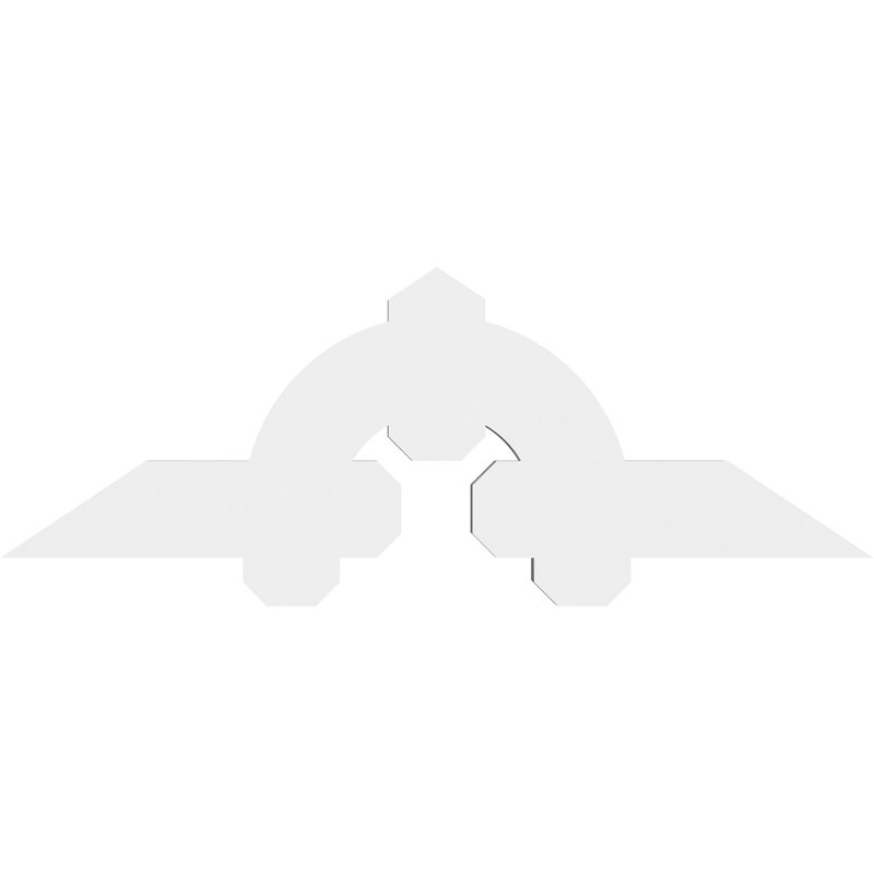 Support de pignon en PVC de qualité architecturale Ericson, H 12 po x l 36 po (pas: 8/12), P 2 po x F 4 po