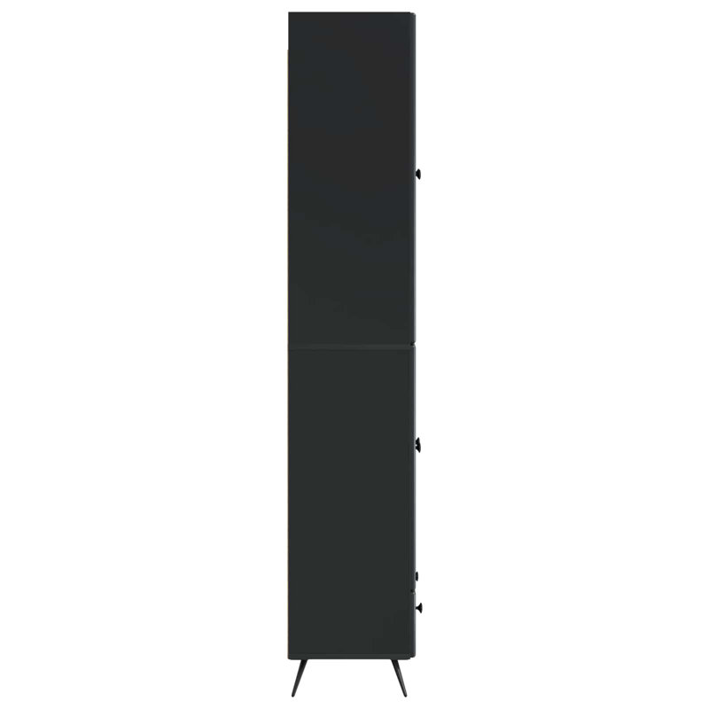 4 -Door 3 Storage Cabinet, Black