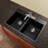 Radius 33.0625'' L Double Bowl Granite Kitchen Sink-18798648-18798649