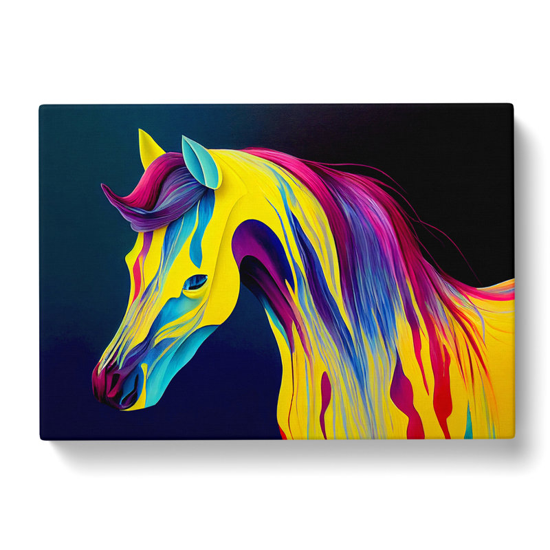 A Painted Horse Abstract - Wrapped Canvas, 50cm H x 76cm W x 3cm D