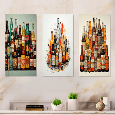 Collage de bouteilles de bière