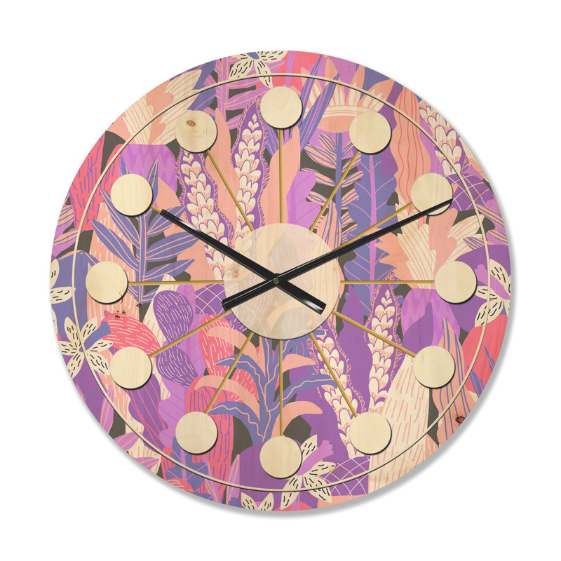 Horloge murale fantaisie en bois, Moyen