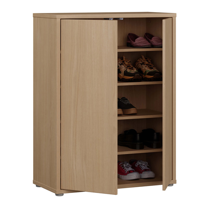 Saabir 14 Pair Shoe Storage Cabinet, Natural