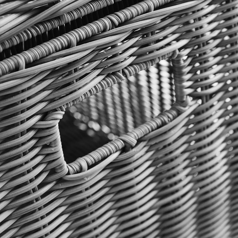Wicker Storage Chest, Grey
