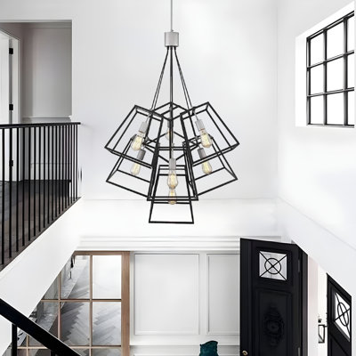 7 - Light Dimmable Lantern Geometric Chandelier