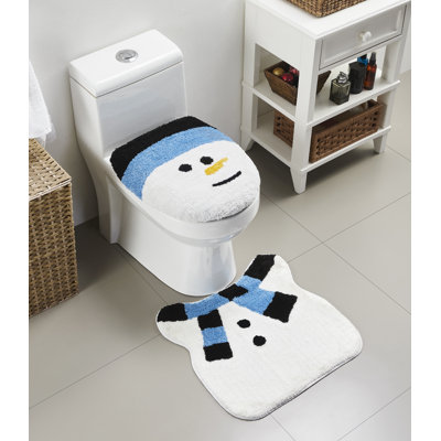 Christmas Snowman 2Pc. Bath Rug Set