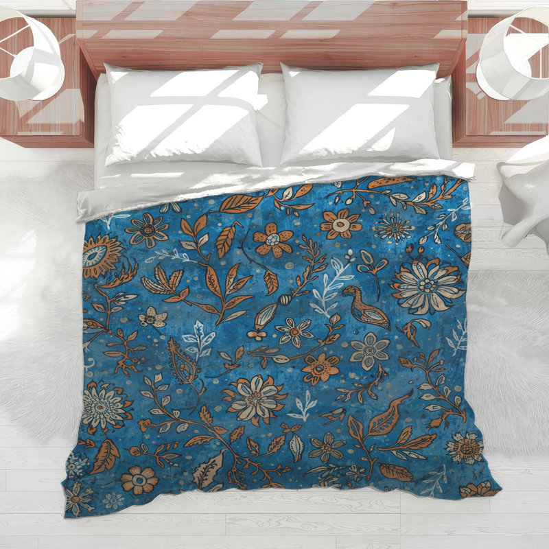 Floral Botanical Pattern Comforter, Queen