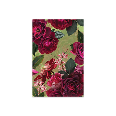 " Vintage Summer Botanical Roses Garden "