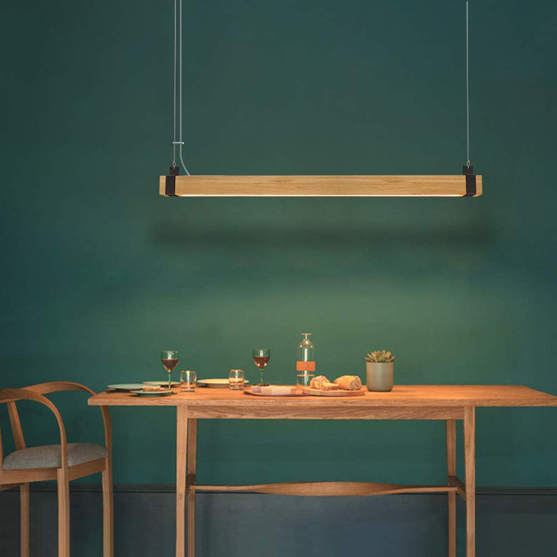Almalik 1 - Light Wood LED Kitchen Island Pendant
