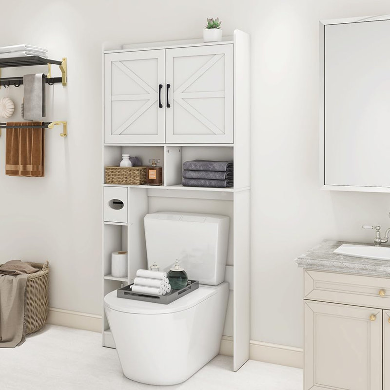 Layleigh Freestanding Over The Toilet Storage, White