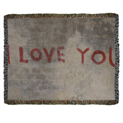 Banksy Graffiti Hand Woven Throw Blanket