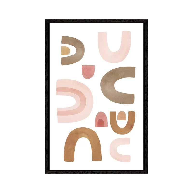 Shapes by Sisi & Seb - Floater Frame Gallery-Wrapped Canvas Giclée on Canvas, Black, 66.04 cm H x 45.72 cm W