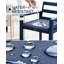 Ensemble de 2 chaises de patio avec coussin amovible, dossier ergonomique à 105 °, structure en métal robuste avec accoudoirs, résistant aux intempéries, bleu-130593493