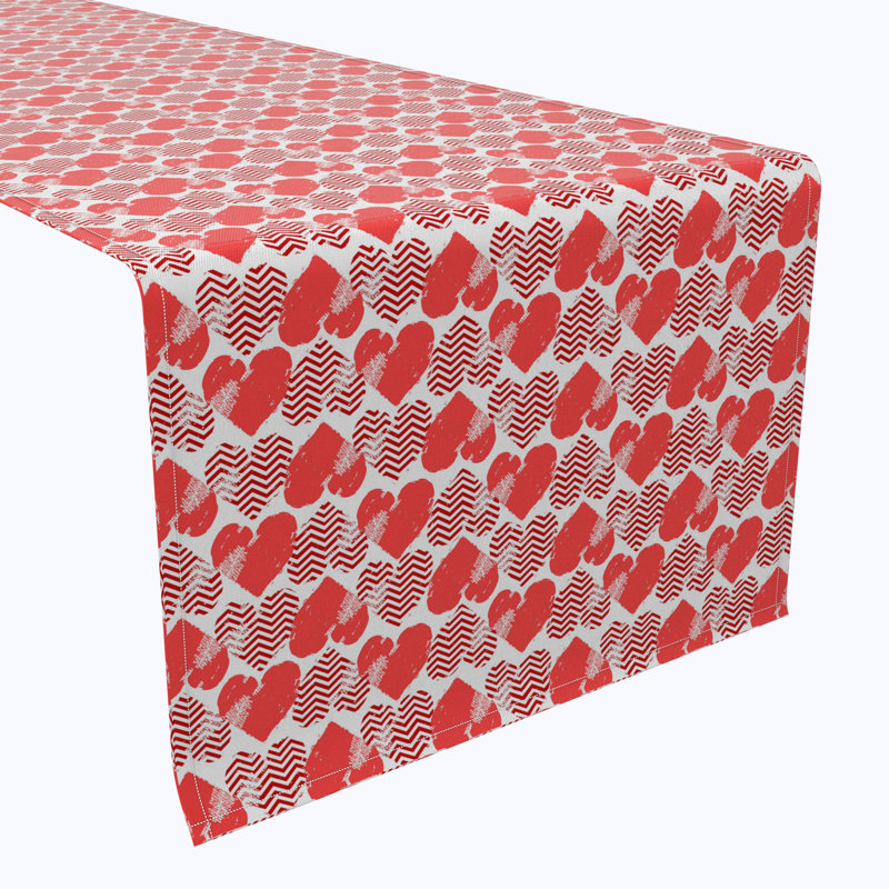 Rectangular Geometric Cotton Twill Table Runner