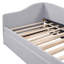 Lit de jour simple tapissier en L rembourré avec lit gigogne-1046652575