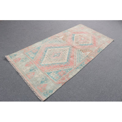 Vintage Turkish Oushak Rug in Vibrant Green Hues Perfect for Kitchen and Living Room Spaces