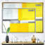 «Gray and Yellow Blue Abstract», reproduction d'art sur toile-51145992-51146003