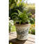 Jardinière en céramique 5,3 x 5,3 x 5,1 po avec motif floral, ensemble de 4