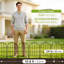 61cm H Decorative Black Garden Fence, No-Dig Metal Border for Flower Beds, Yard Edging and Light Pet Barrier-130010719