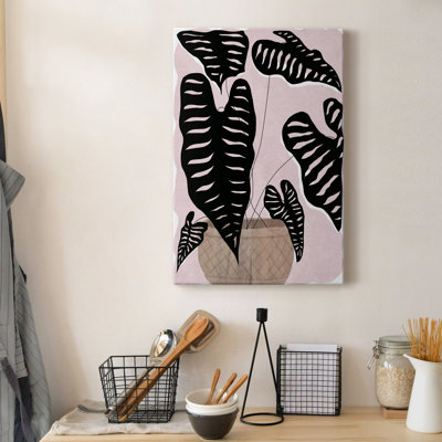 Plante en pot II - peinture sur toile tendue