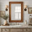 Miroir rectangulaire pour décoration de maison de campagne, de salle de bain et de maison-13250395-13250392