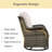 Wicker Patio Furniture Set- 4 Pieces Swivel Patio Chairs,PE Rattan Outdoor Rocking Chairs Porch Furniture for Garden Deck-87763114-87763116