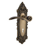 Victorian Plate Privacy (Bed & Bath) with Decorative Keyhole and Swan Lever