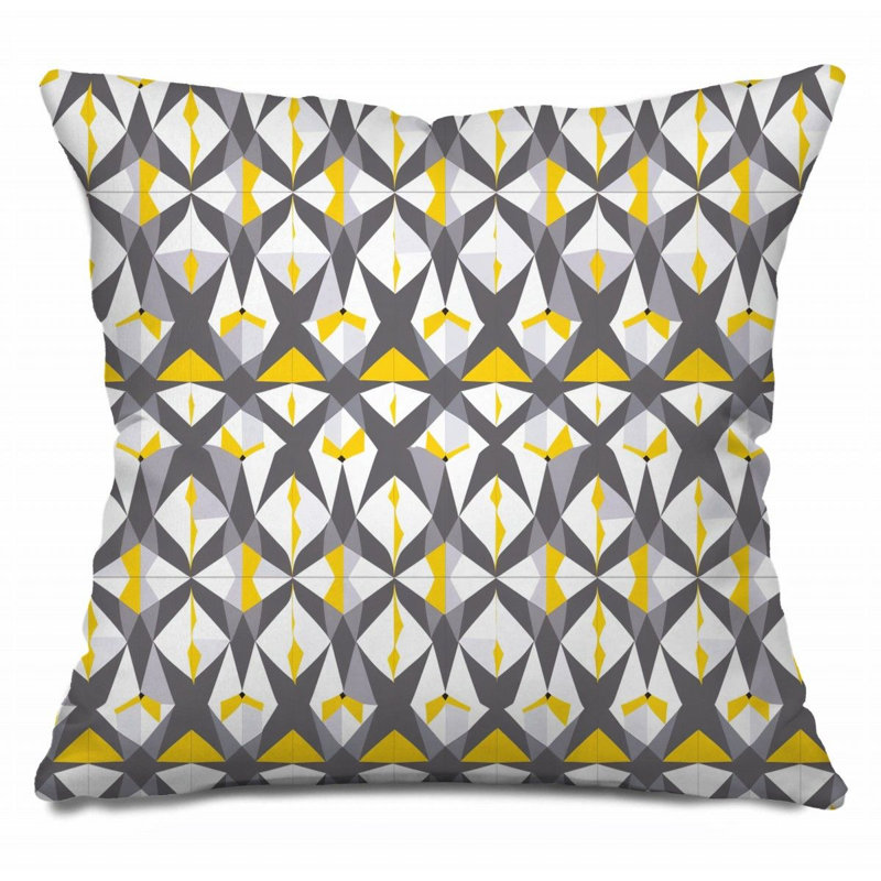  Coussin géométrique réversible, H 26 po x l 26 po