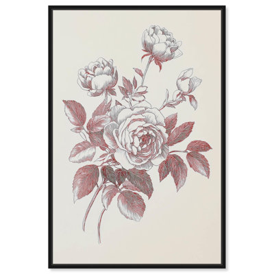 «Breezy Red Pencil Blooms II», art mural botanique sur toile par 