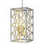 Elegant 6-Light Lantern Rectangle Chandelier