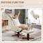 Faux Leather Recliner With Footstool