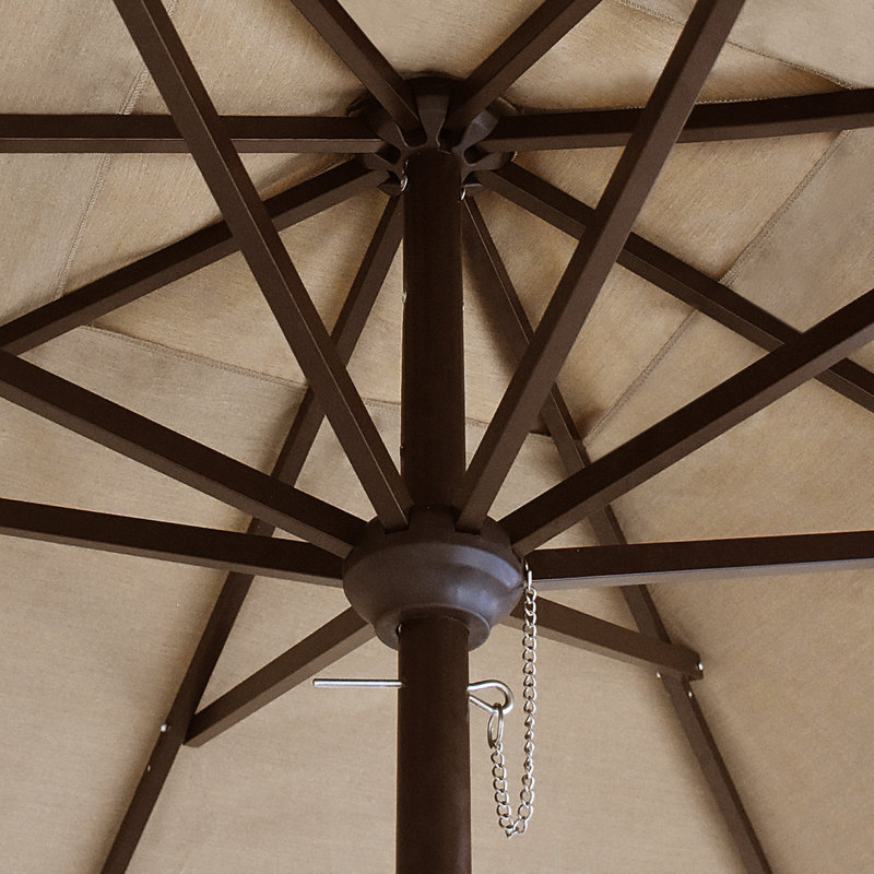 Parasol de marché carré 6 pi Nahlani, Beige foncé