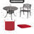 Patio 5 Pieces Cast Aluminum Dining Set With Umbrella Hole And Cushions-430740443