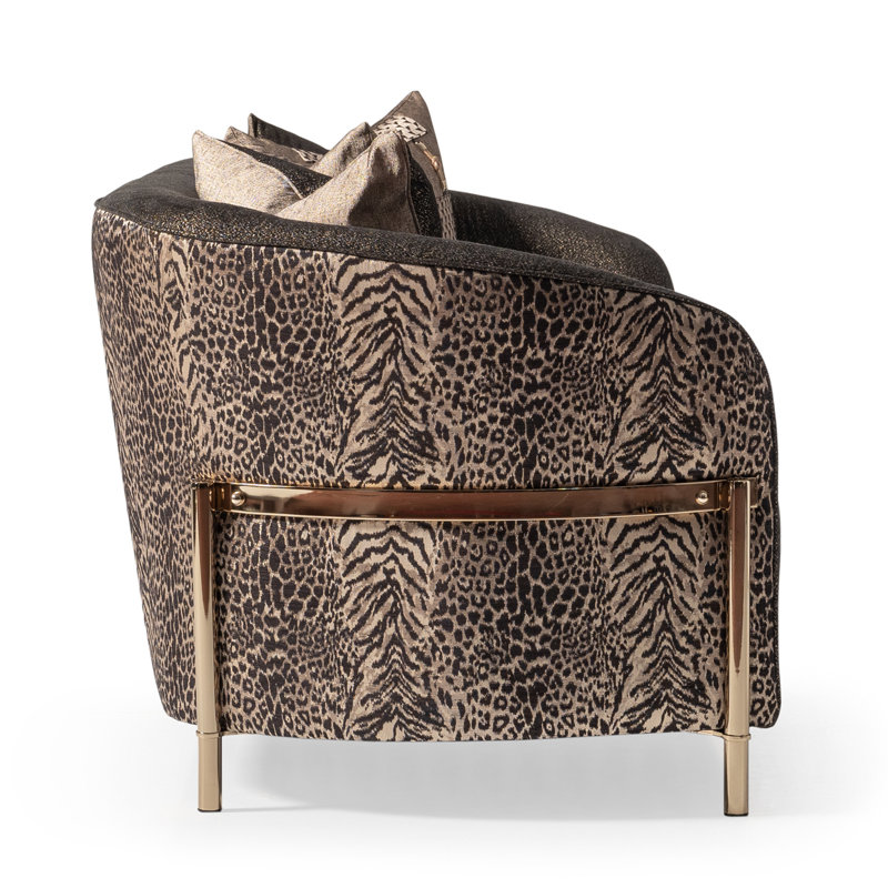 Lisbon 98'' Chenille Round Arm Sofa, Onyx Chenille
